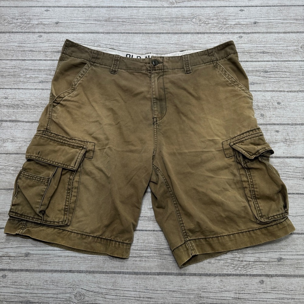 Old Navy Cargo Shorts Men's 38 Brown Cotton Relaxed Fit Utility Hunting Outdoor